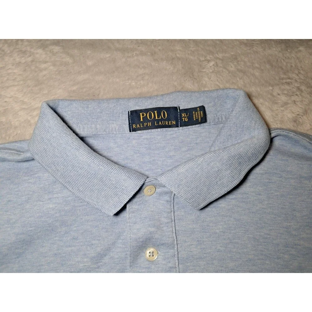 Ralph Lauren Polo Shirt Mens Size XL Blue Navy Pony Casual Short Sleeve